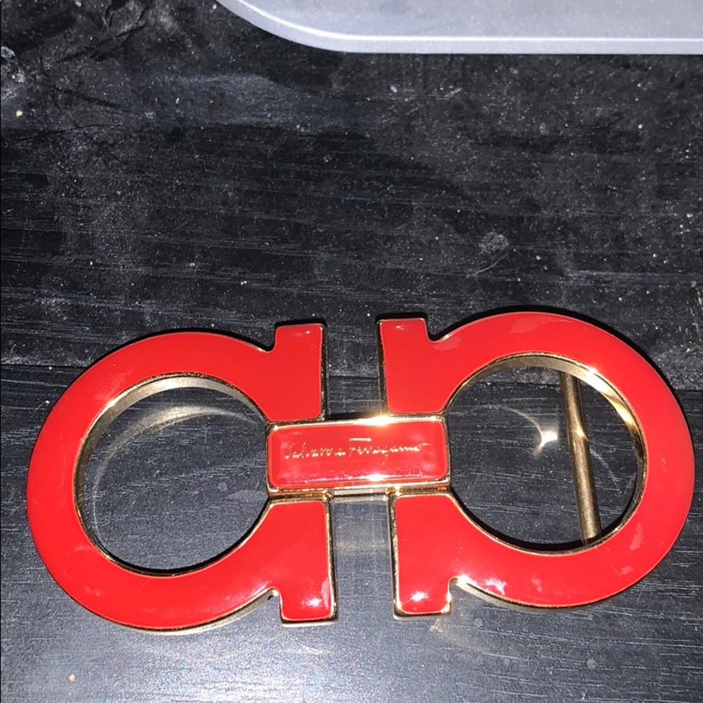 Red and Gold Salvatore Ferragamo Buckle